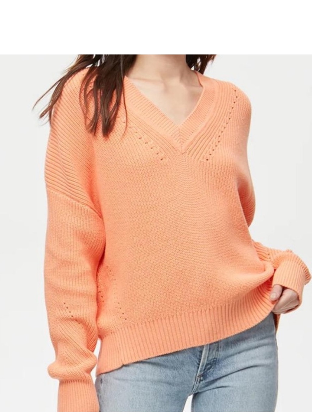Michael Stars Joss Cotton V-Neck Pullover Sweater
